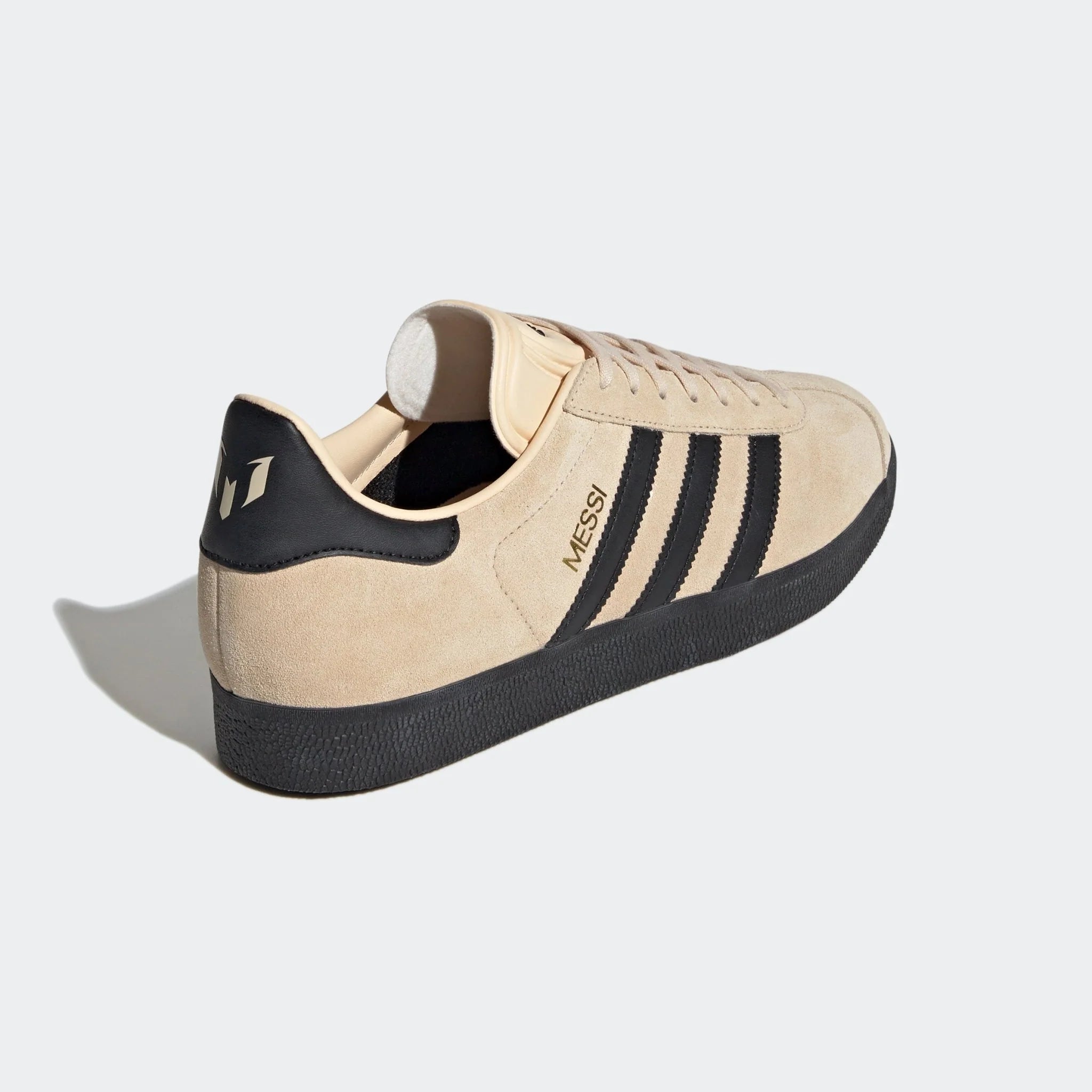 adidas Gazelle Messi Shoes Crystal Sand Black Gold Metallic