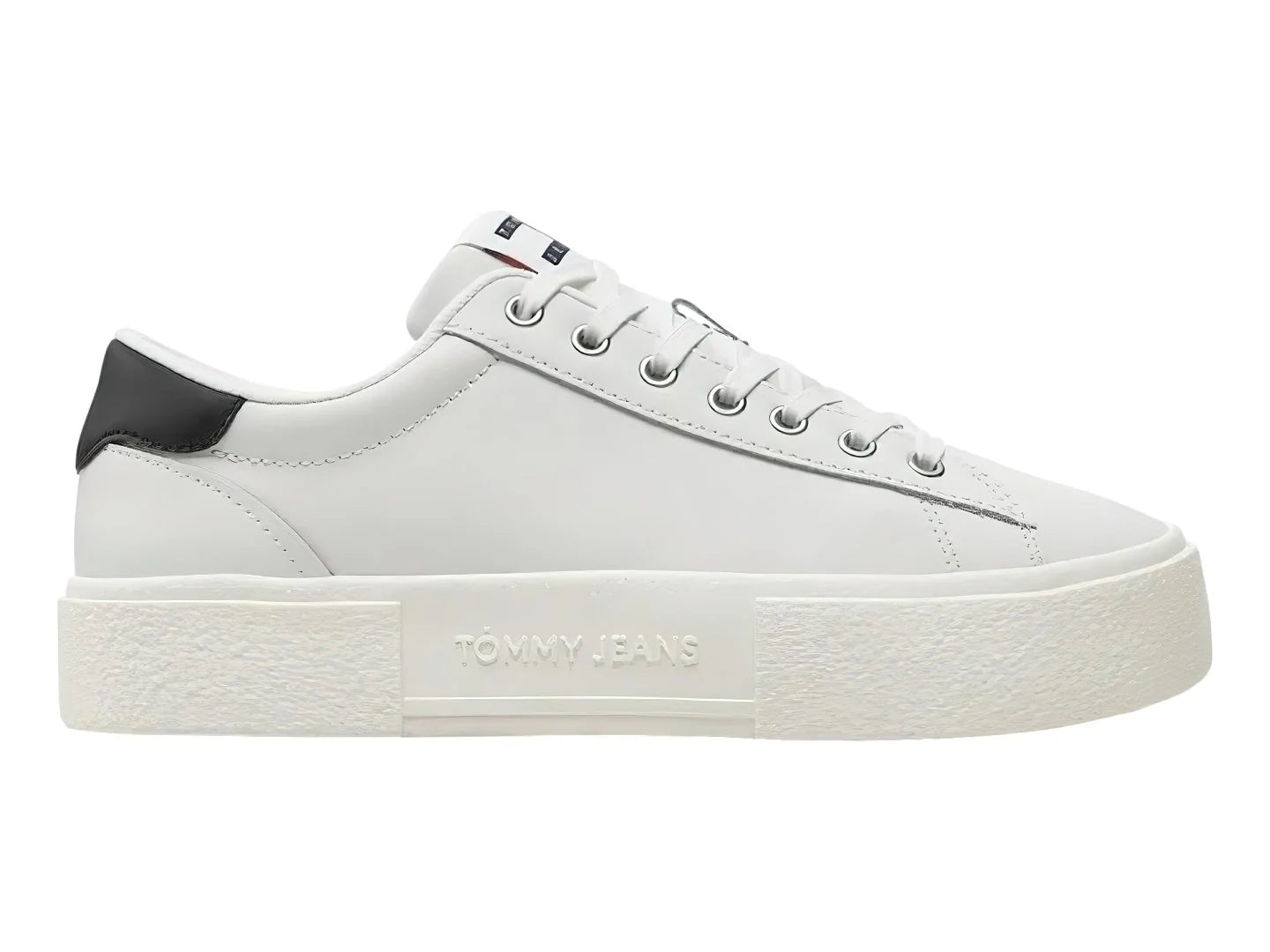 Tenis Tommy Hilfiger Foxing Flatform Blancos para Mujer