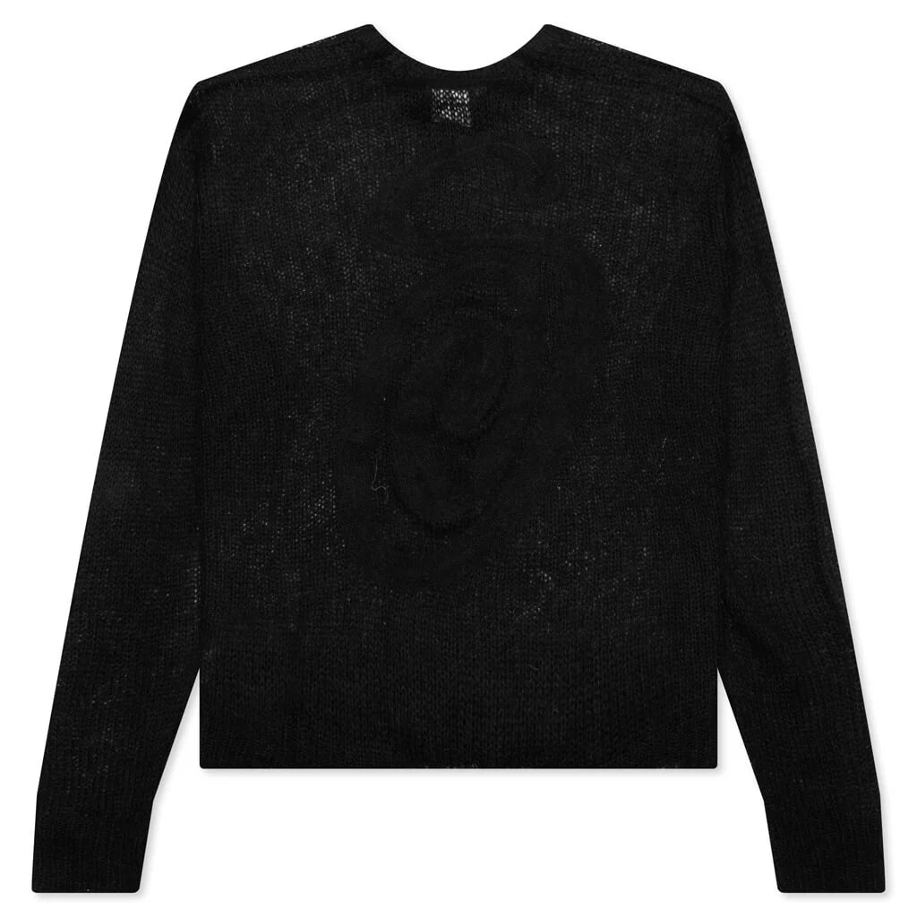 S Loose Knit Sweater Black
