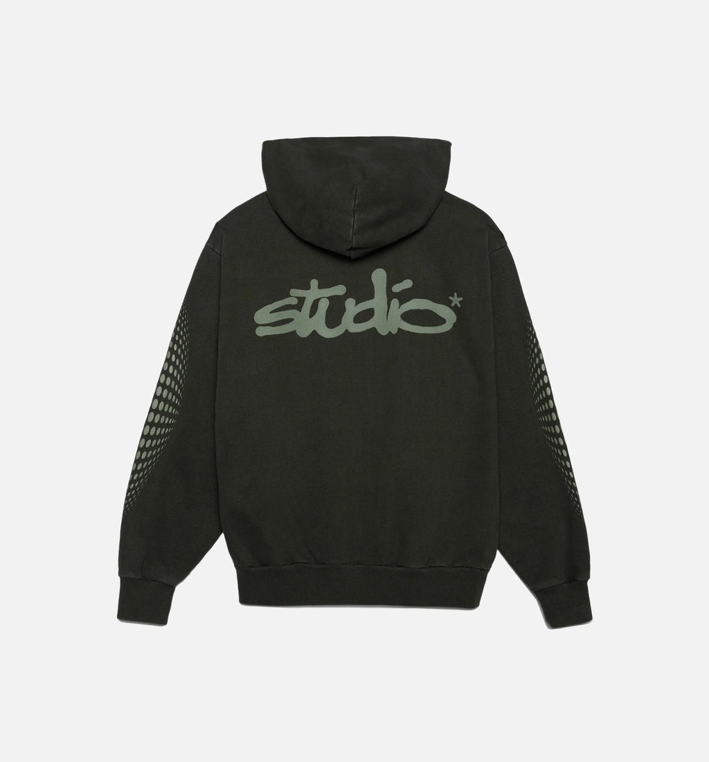 Studio Star Zip Up Mens Hoodie Black
