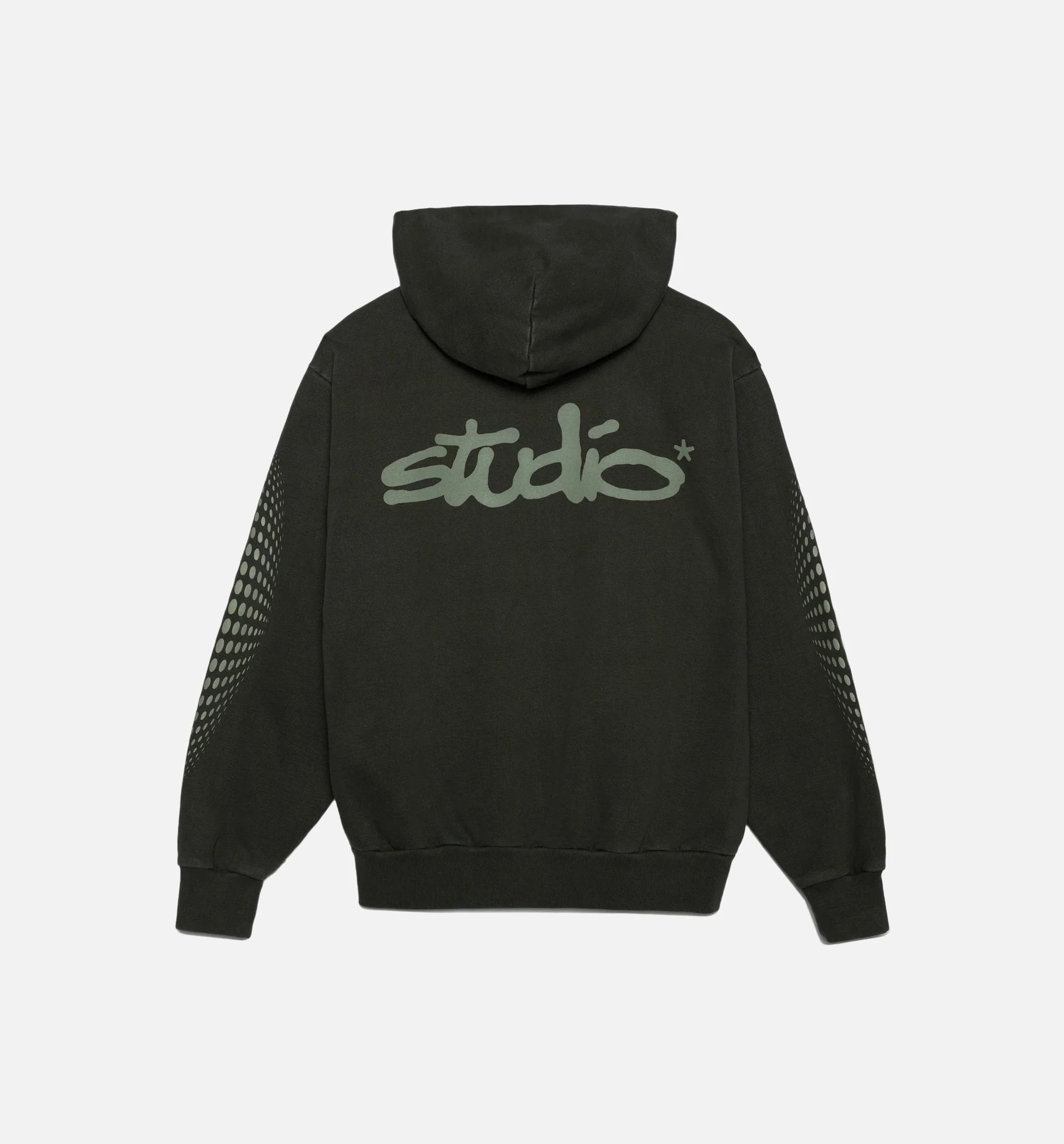 Studio Star Zip Up Mens Hoodie Black