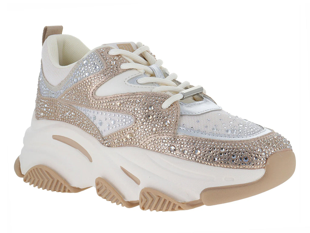 Tenis Steve Madden Privy Silver Gold Coin para Mujer