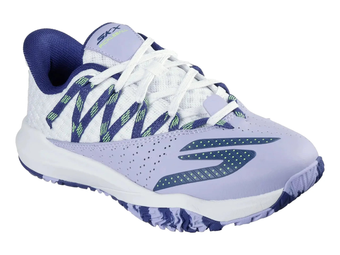 Tenis Skechers Viper Court Rally Blanco y Azul para Mujer