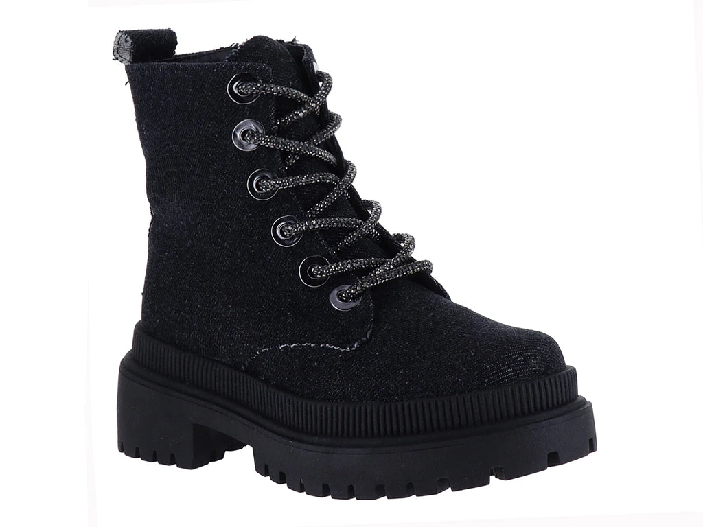 Botas Miroslava de Mezclilla Negro para Niña