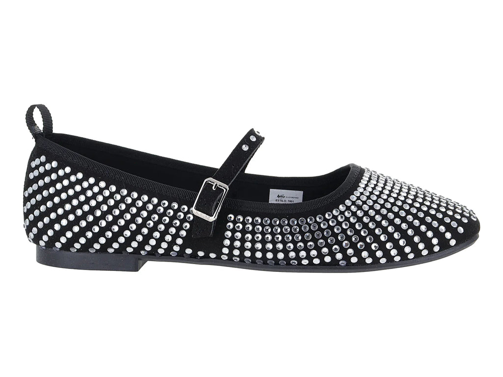 Flats Luna Rosa Negro para Mujer