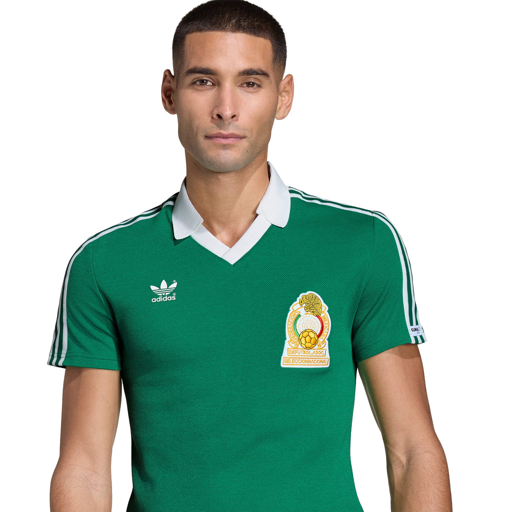 adidas Mexico Home Mens Soccer Jersey 1986 Green