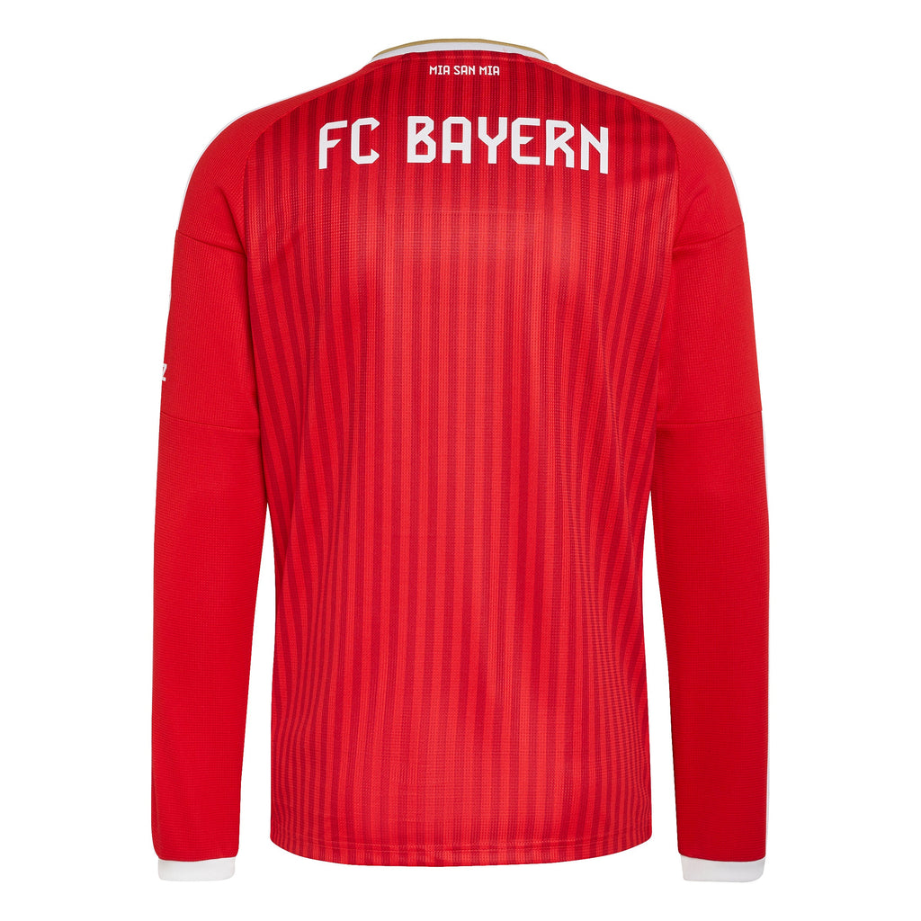 adidas FC Bayern Munich Home Long Sleeve Mens Soccer Jersey 26 27 White