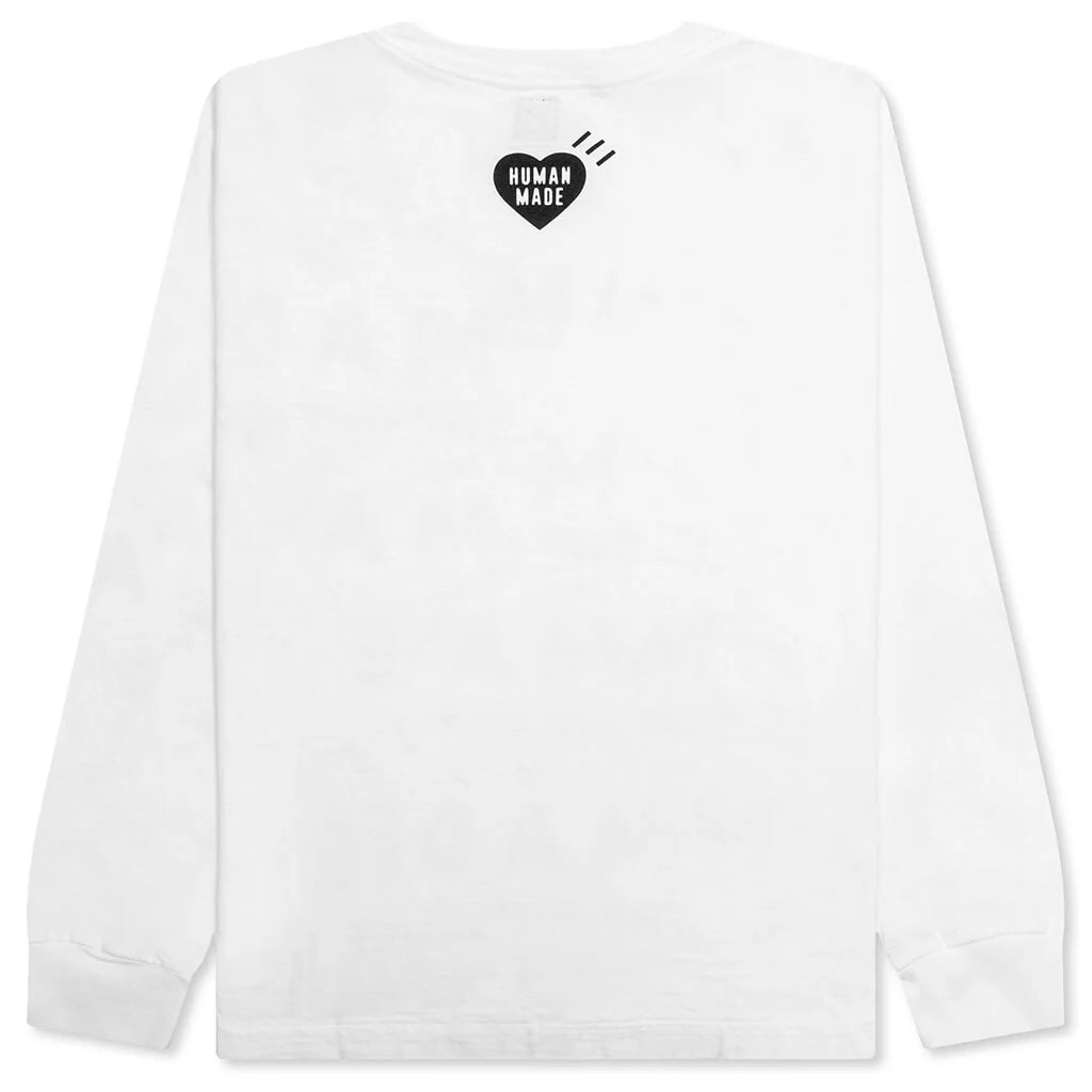 Graphic L S T Shirt White