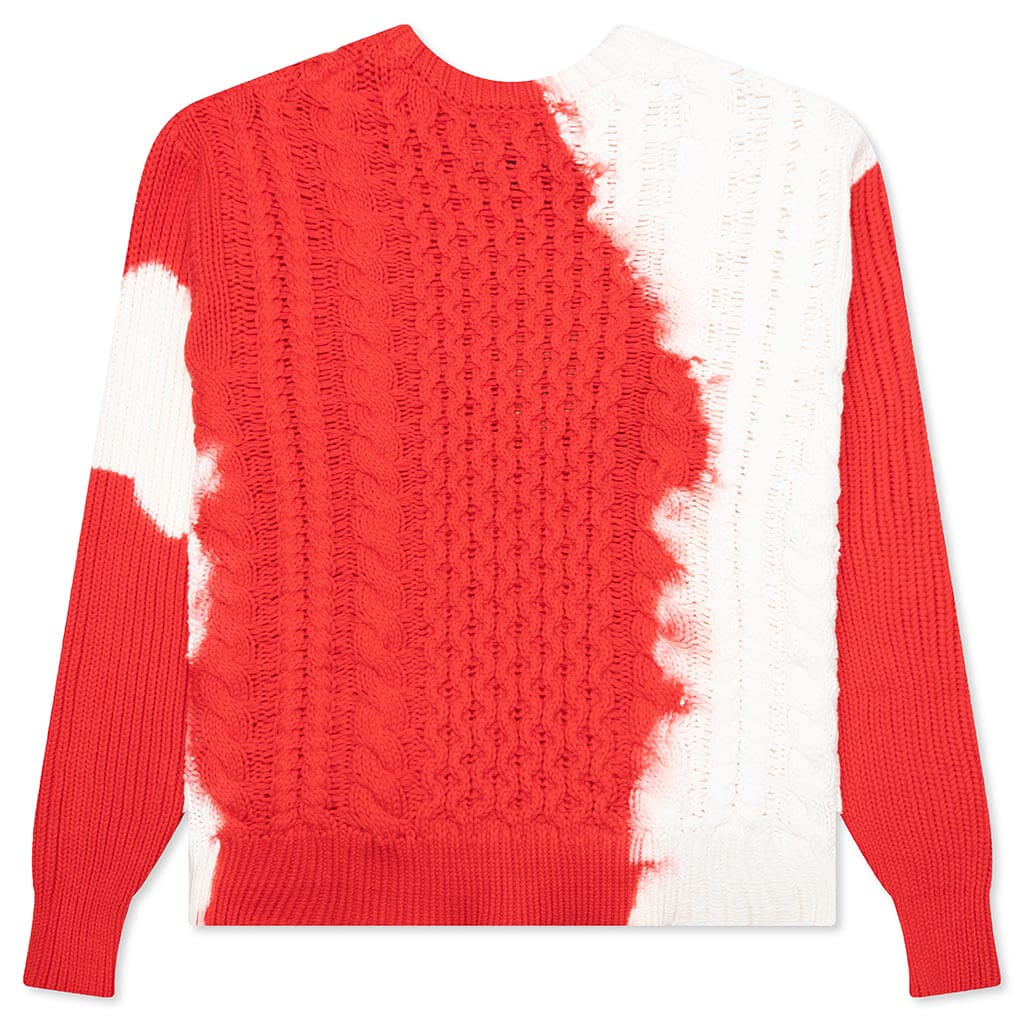 Stussy Tie Dye Fisherman Sweater Red