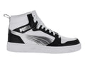 Tenis PUMA Rebound V6 Blanco Negro Plata para Mujer