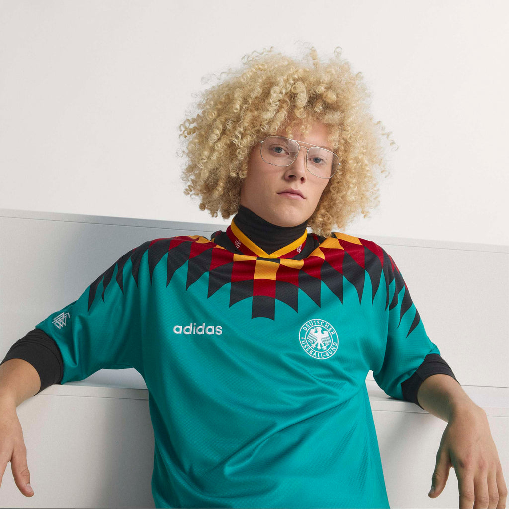 adidas Germany Away 1994 Mens Soccer Jersey Green Black Red
