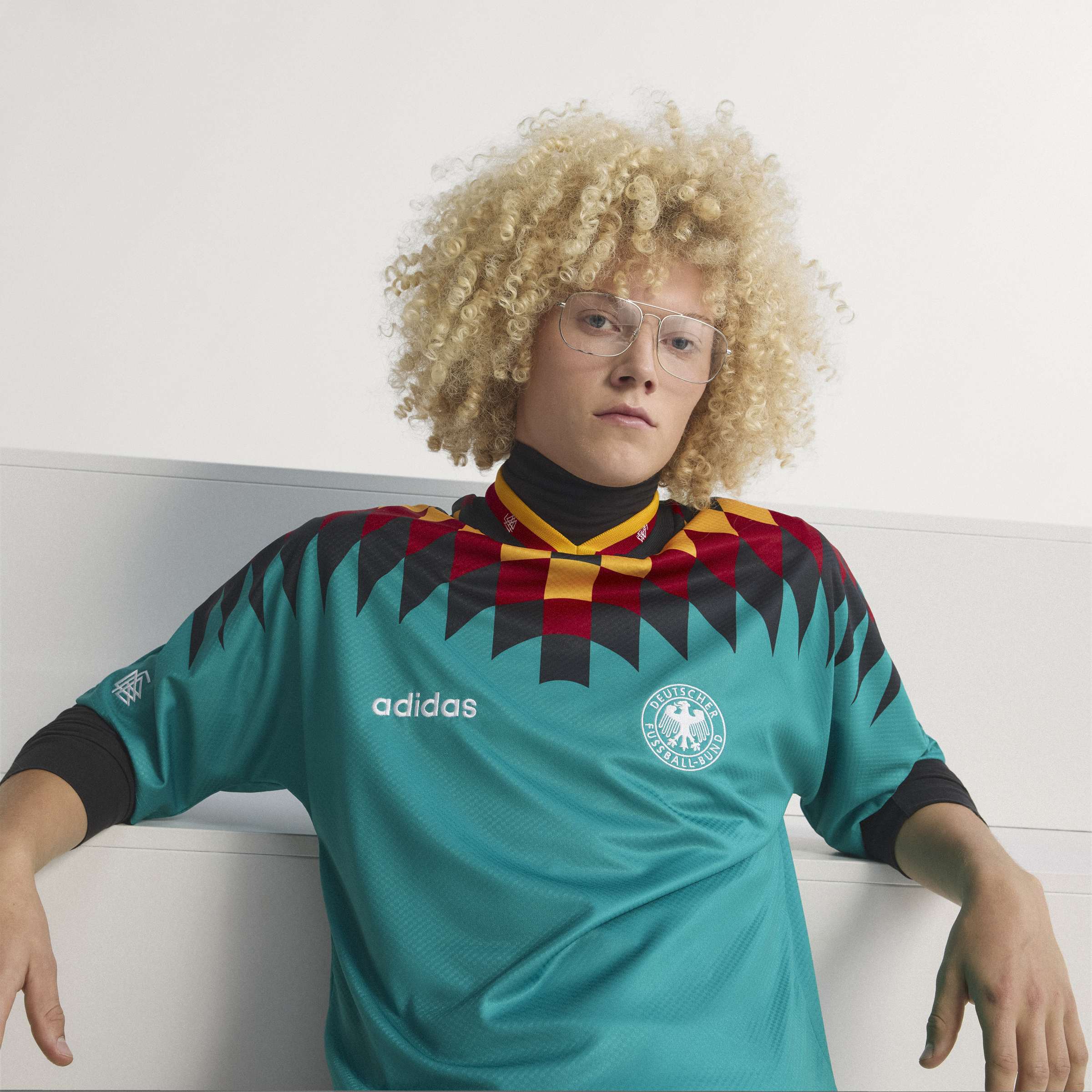 adidas Germany Away 1994 Mens Soccer Jersey Green Black Red