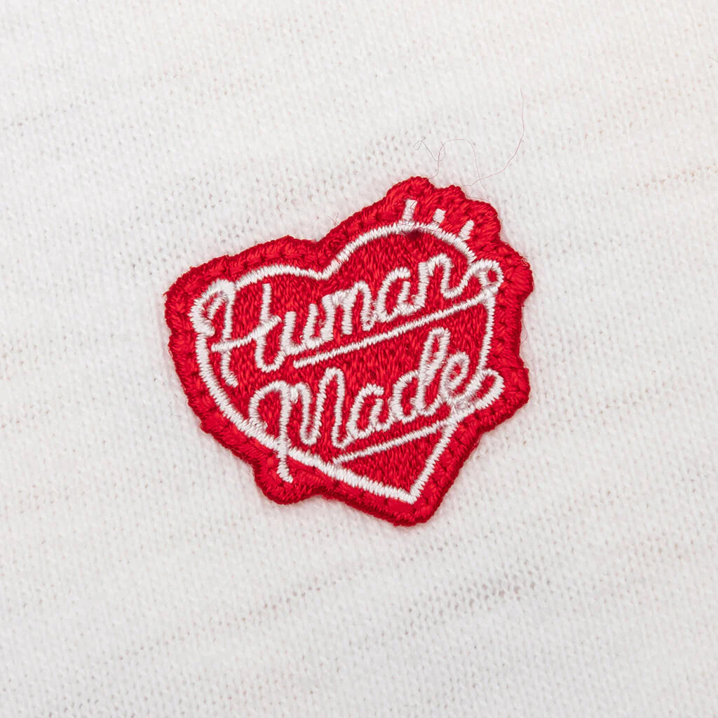 Heart Badge T Shirt White