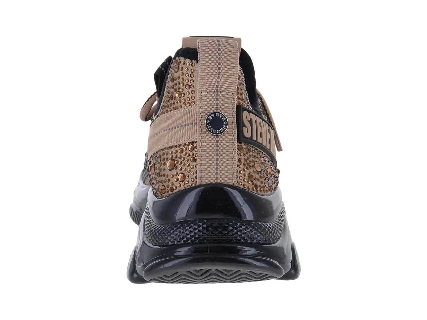 Tenis Steve Madden Mistic Negro y Dorado para Mujer