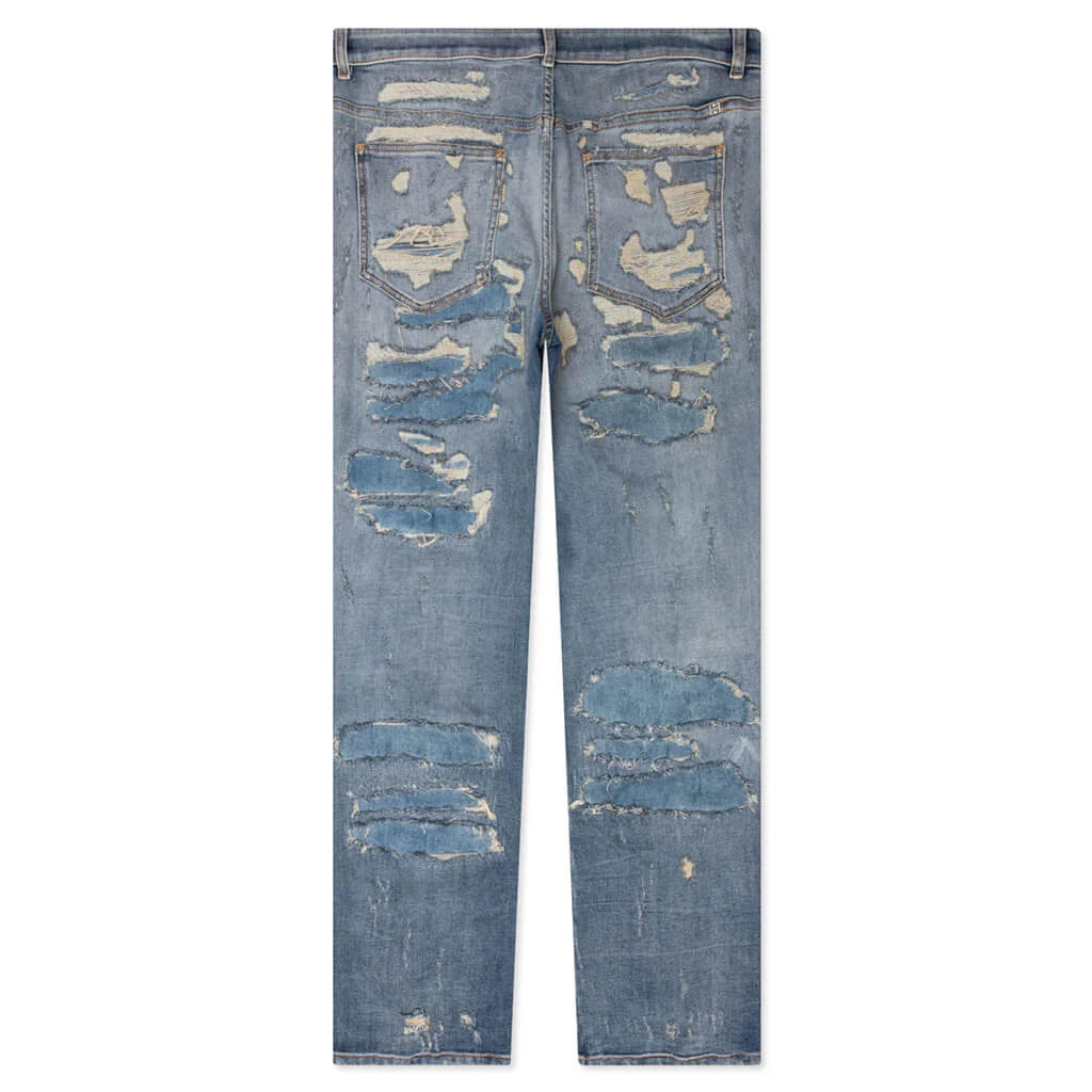 Straight Fit 5 Pocket Trousers Light Blue