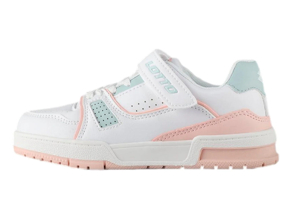 Tenis Lotto Sara K Blanco Rosa y Azul para Niña