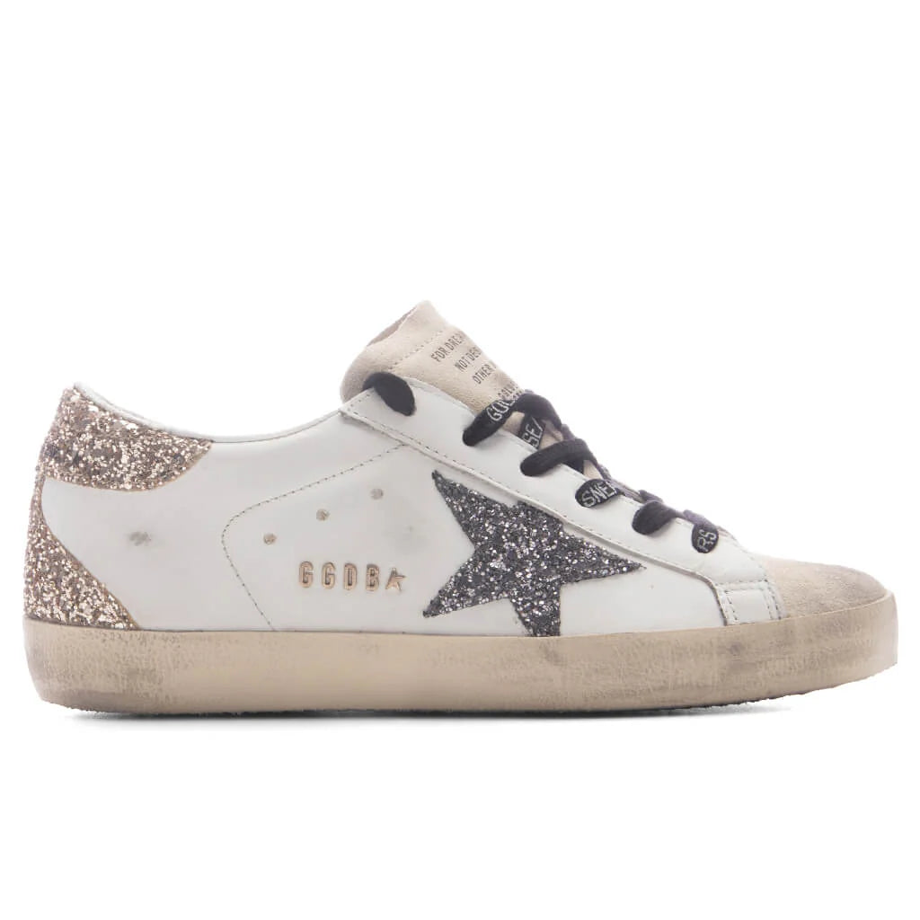Womens Super Star Optic White Seedpearl Black Gold