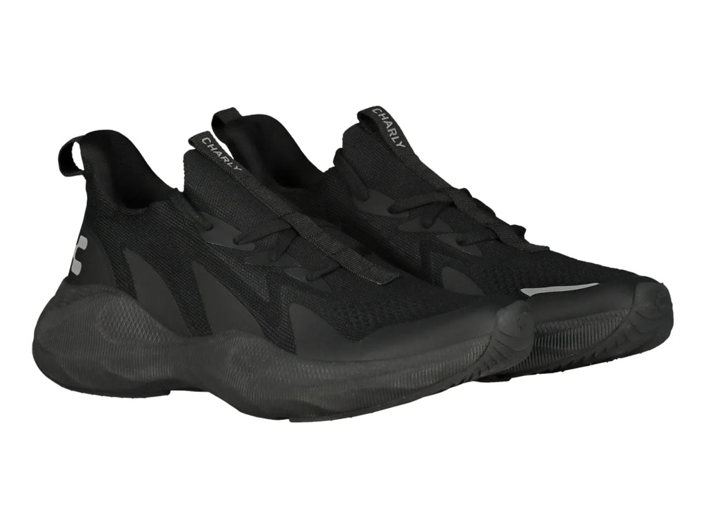 Tenis Charly Negro y Plata para Hombre