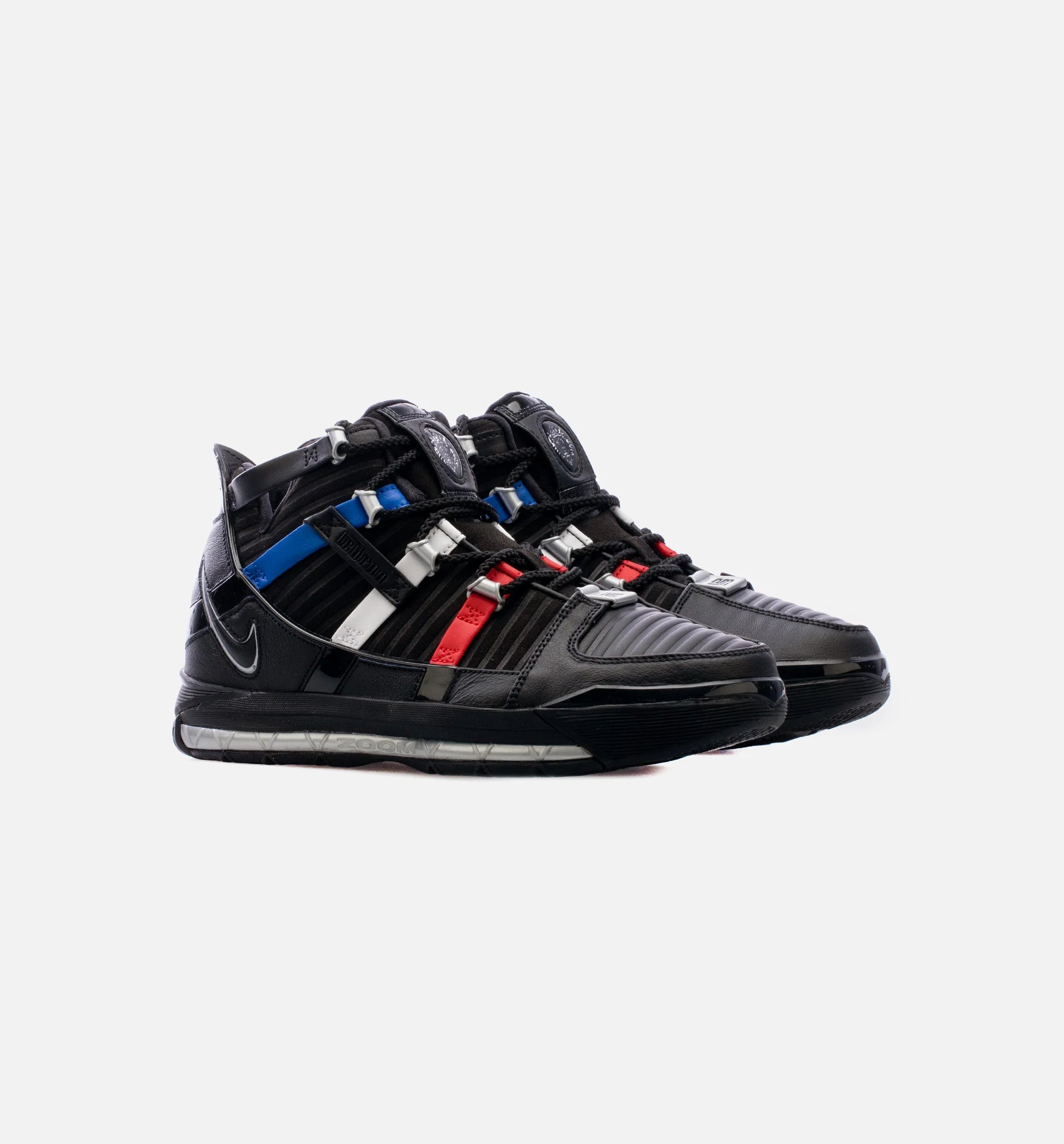 Zoom LeBron 3 Barbershop Mens Basketball Shoe Black Free Shipping