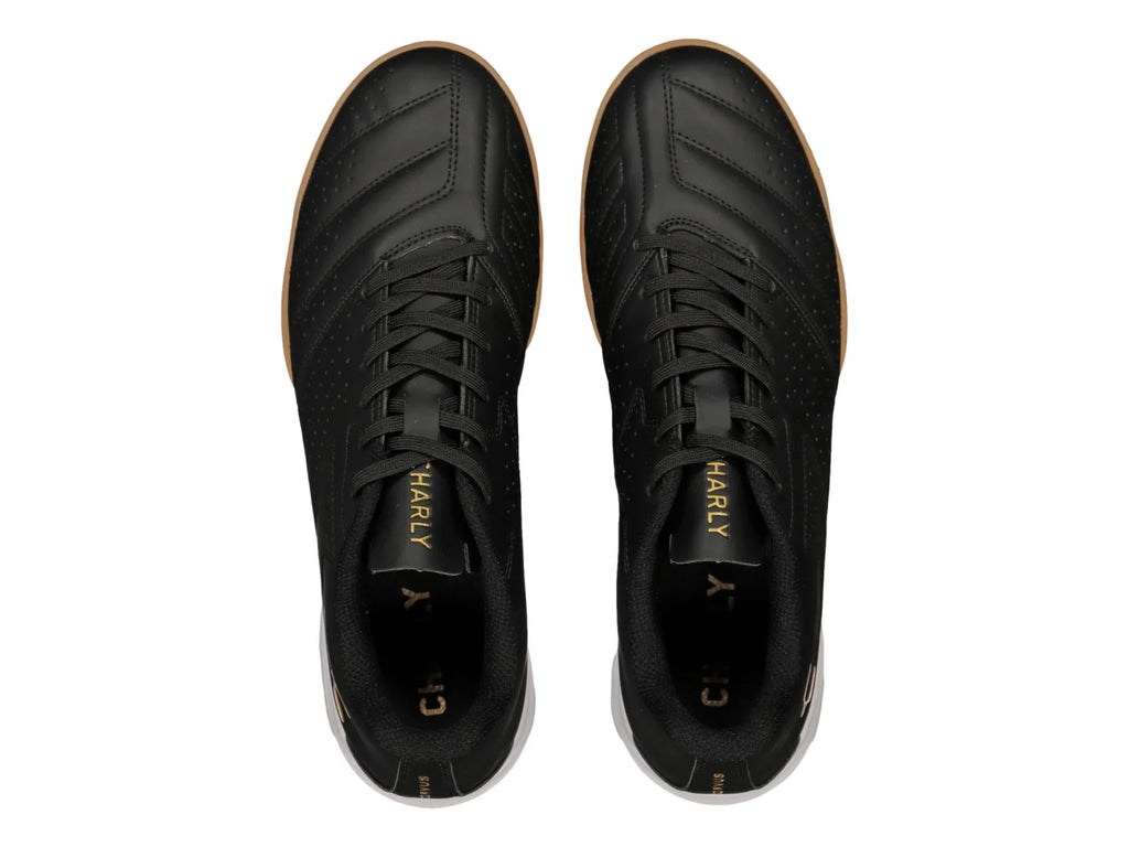 Tenis de Fútbol Charly Negro con Oro para Hombre