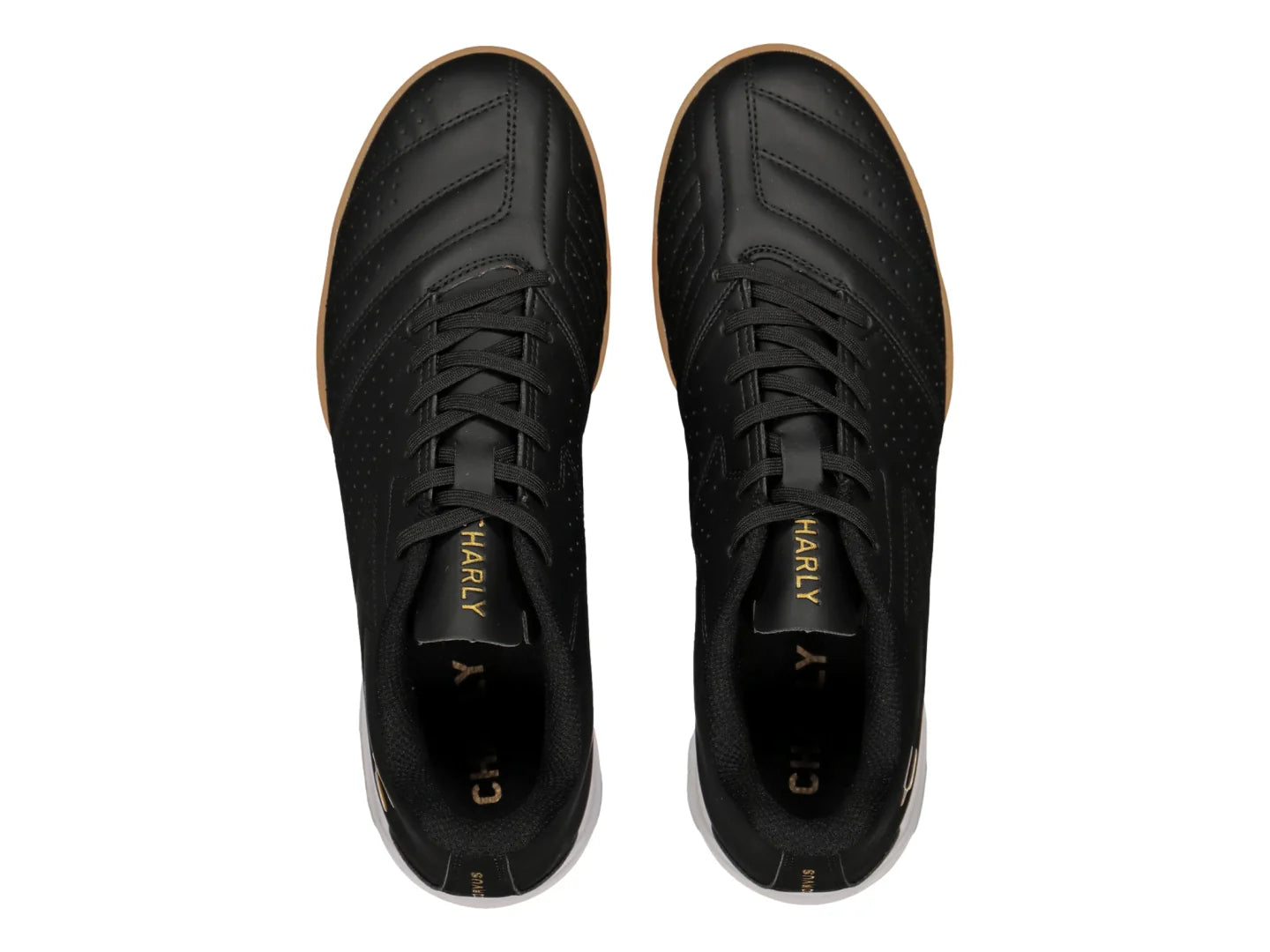 Tenis de Fútbol Charly Negro con Oro para Hombre