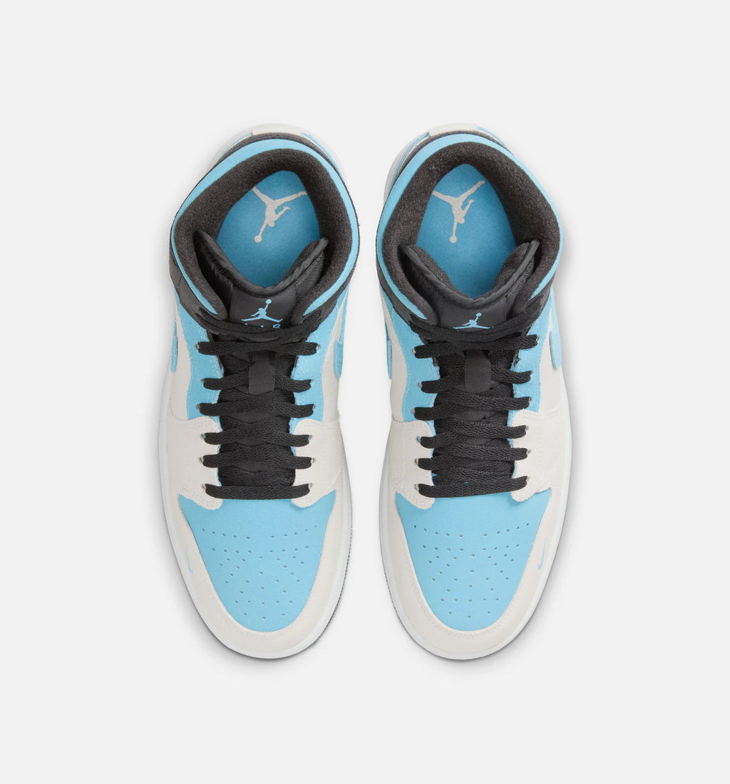 Air Jordan 1 Mid SE Mens Lifestyle Shoe Summit White Blue Chill Black