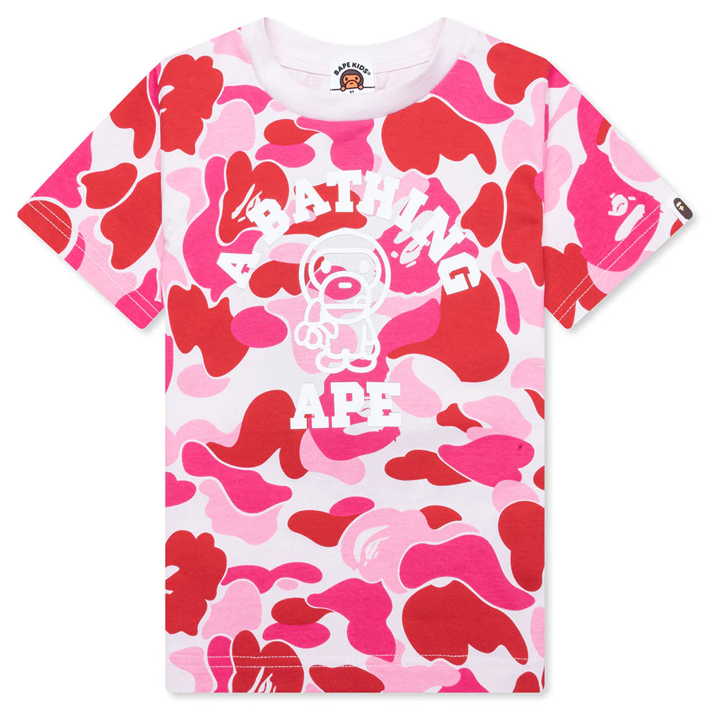 Kids Abc Camo Baby Milo College Tee Pink