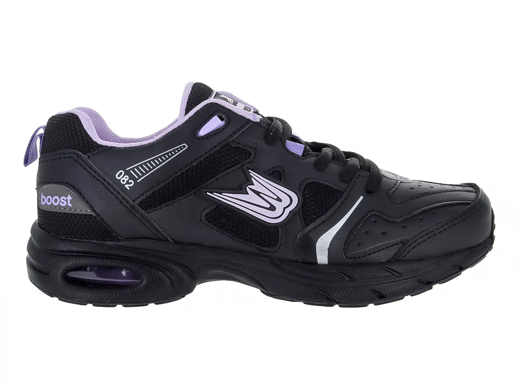 Tenis BOOST Negro y Lila para Mujer
