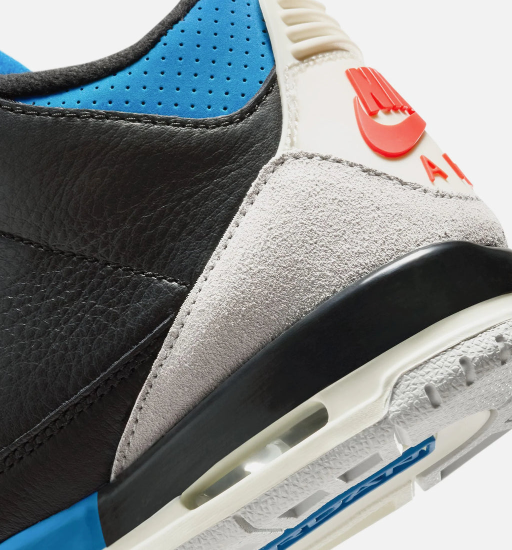 Air Jordan 3 Retro OG Rare Air Grade School Lifestyle Shoe Black Chile Red Neutral Grey
