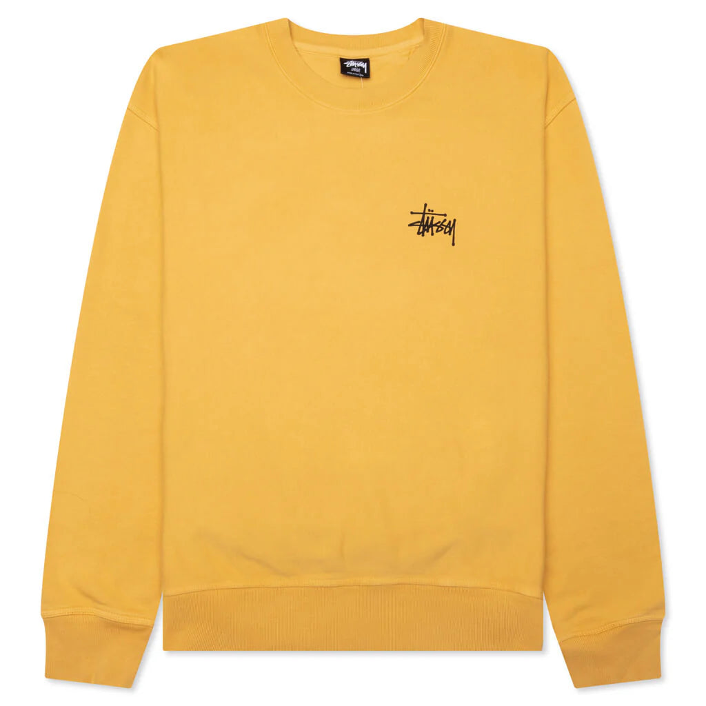 Basic Stussy Pigment Dyed Crew Honey