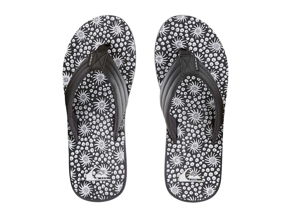Sandalias Quiksilver Carver Print Negro Blanco y Gris para Hombre