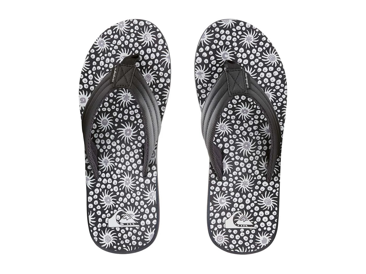 Sandalias Quiksilver Carver Print Negro Blanco y Gris para Hombre