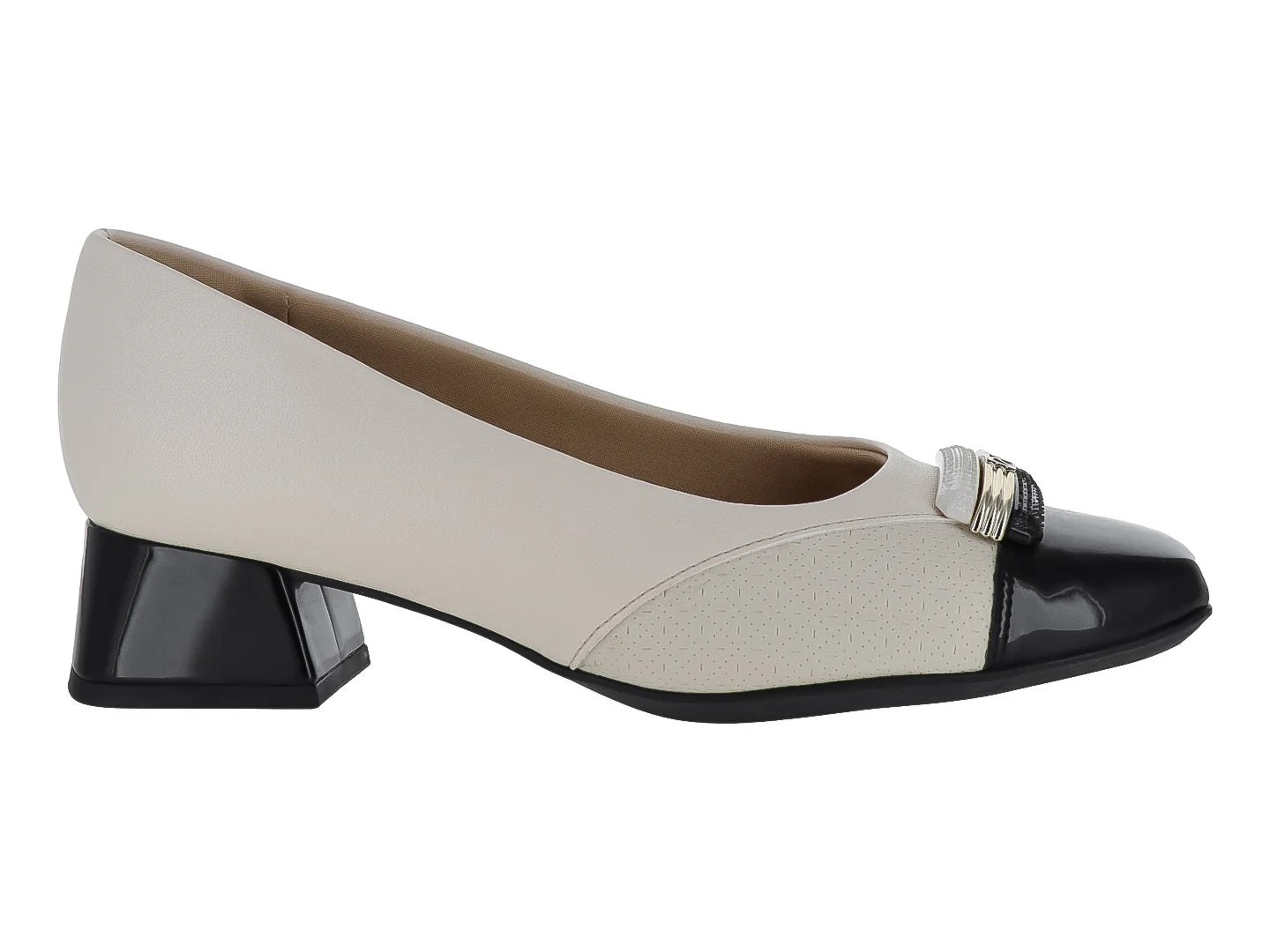 Zapatos de Tacón Piccadilly Bicolor Blanco y Negro para Mujer