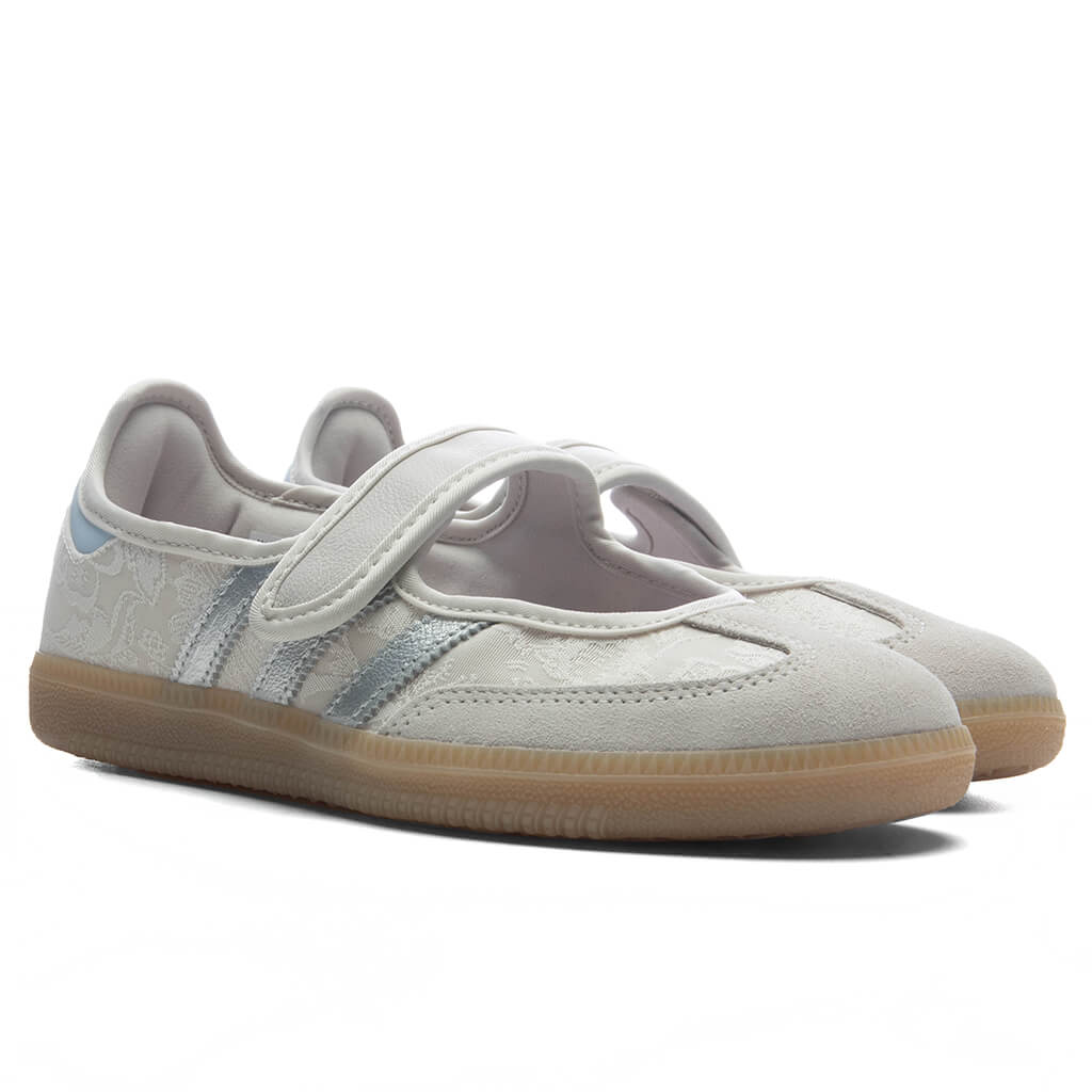 adidas Originals x Liberty London Womens Samba Jane Chalk Pearl Silver Metallic Chalk White