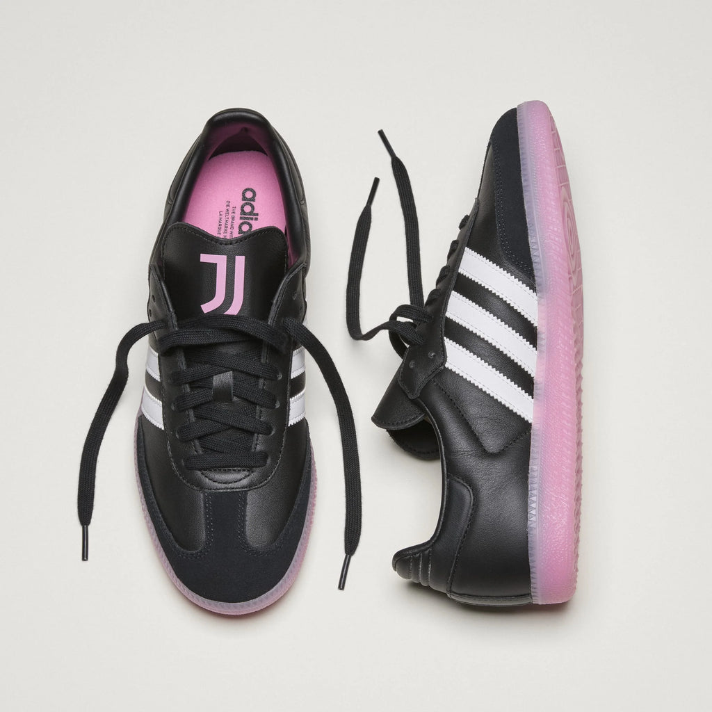 adidas Samba Juventus IN Mens Soccer Shoes Black White Pink