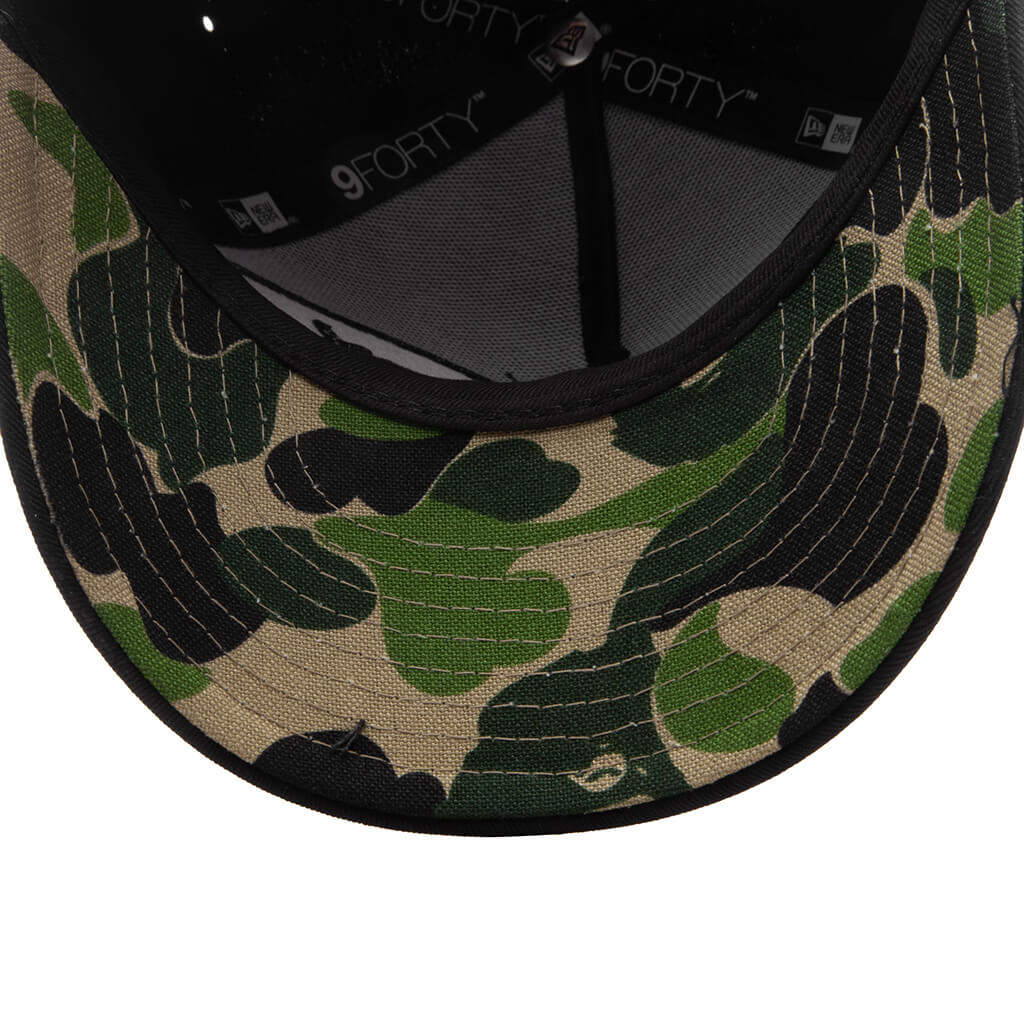 New Era x A Bathing Ape Kids Big Baby Milo 9Forty Cap Black