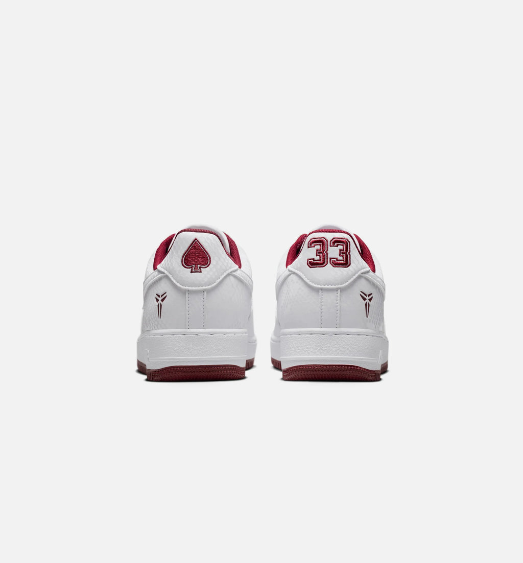 Kobe Air Force 1 Low Merion Mens Lifestyle Shoe White Team Red Team Red White