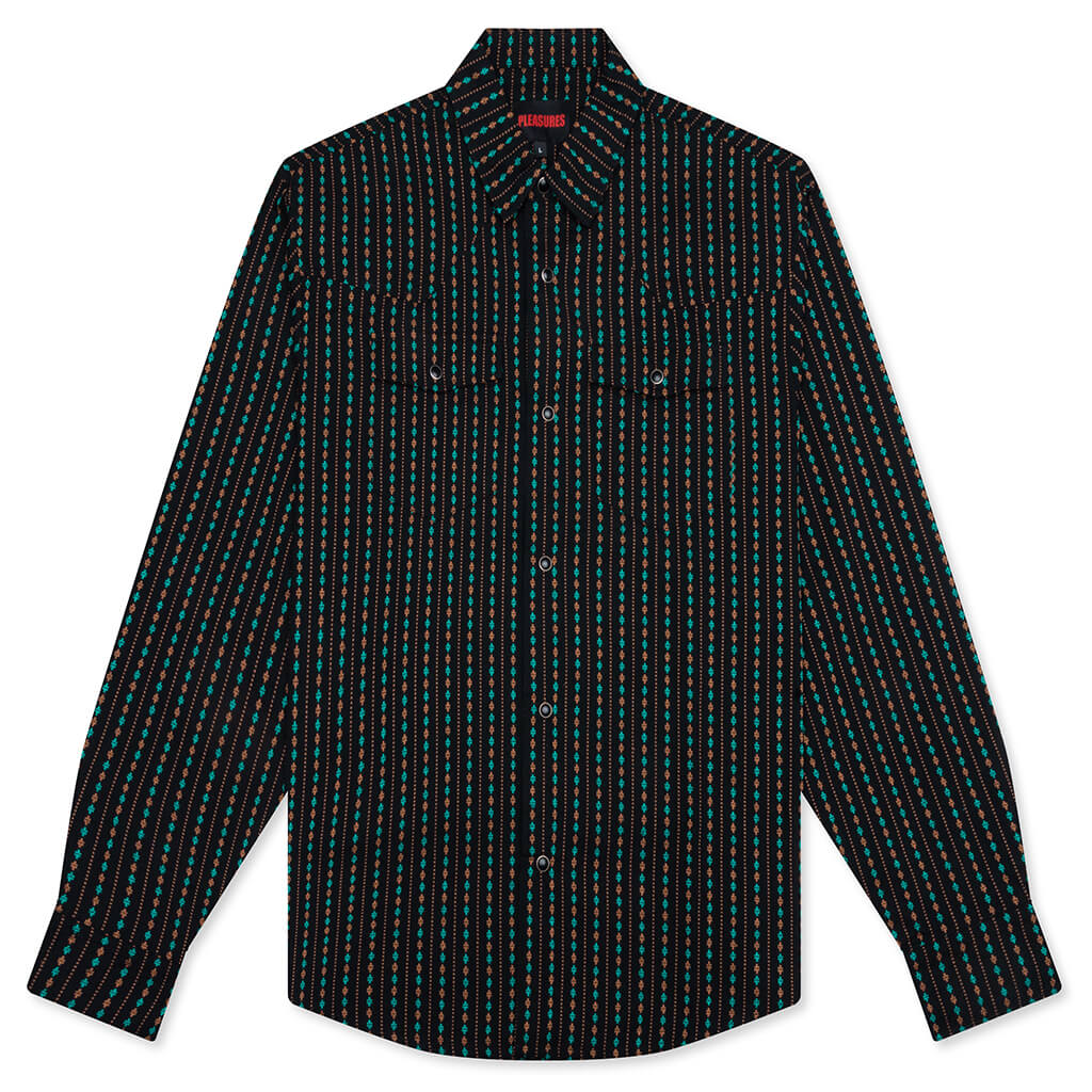 Tribute Western Button Up Black
