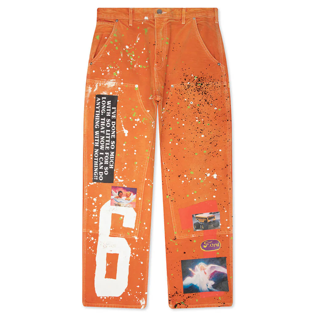 Nothing Personal Double Knee Jeans Orange