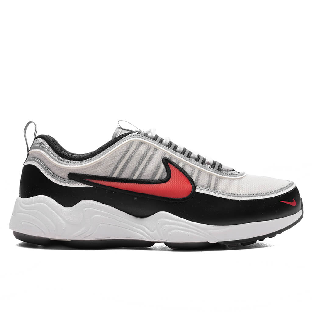 Air Zoom Spiridon Metallic Silver Sport Red Black White