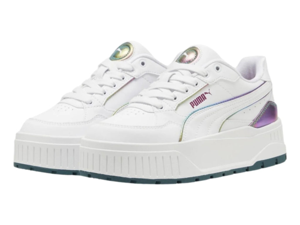 Tenis PUMA Karmen II Idol Bouncy Sky Blanco y Verde para Niña