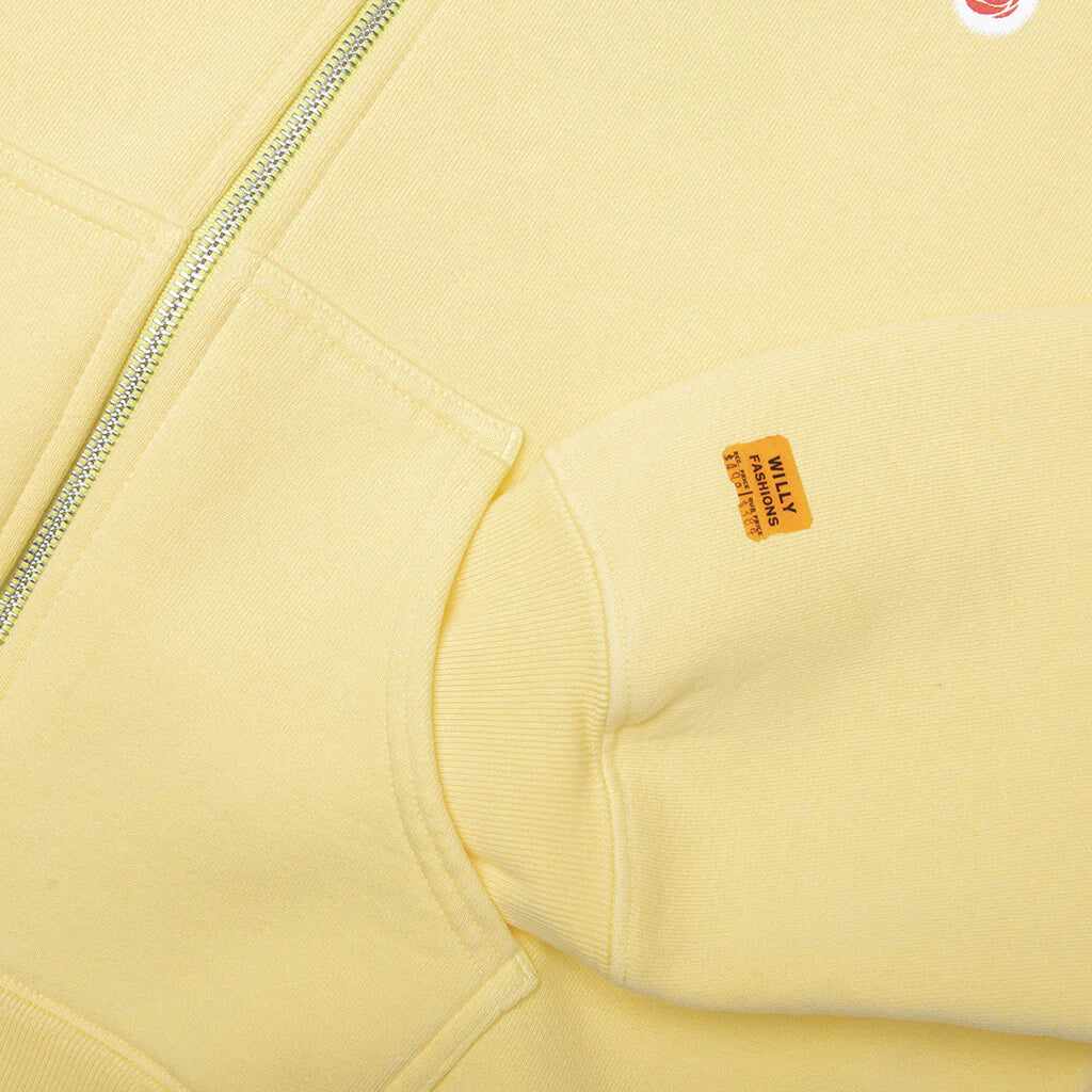 Willy Ropita Shrunken Zip Hoodie Pale Banana