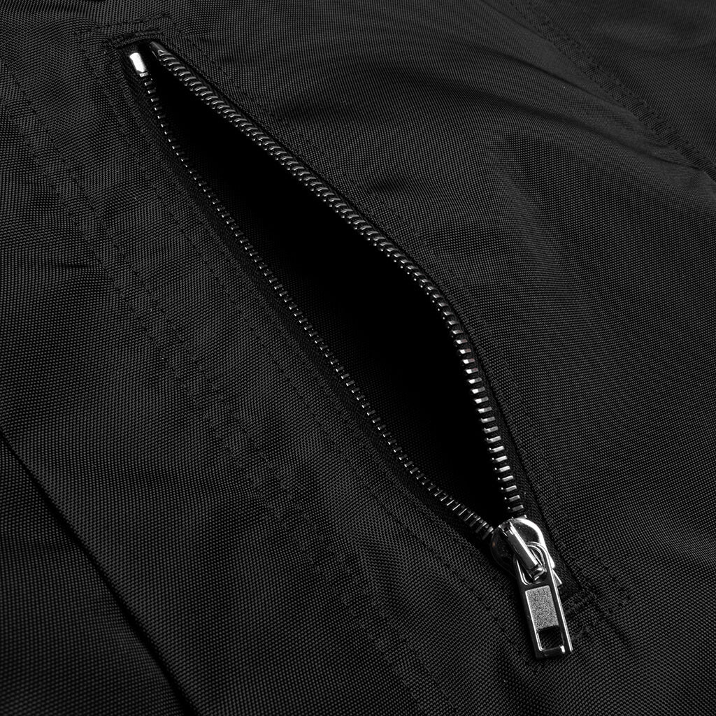 Concealed Zipfront Padded Jacket Black