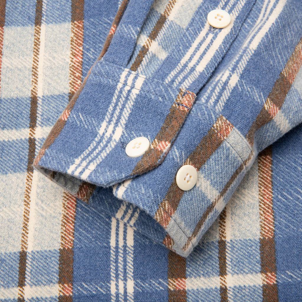 Pioneer Khadi Check Shirt L S Blue