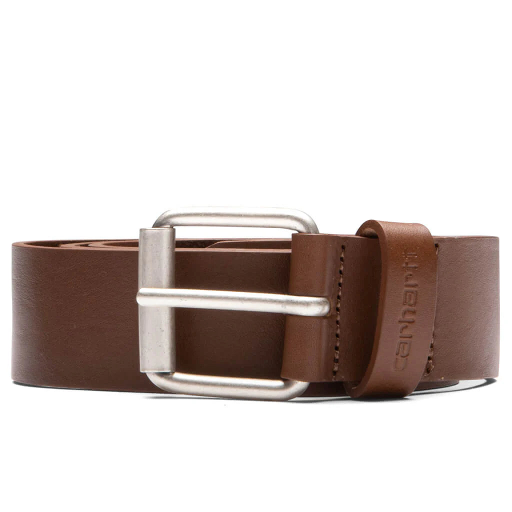 Script Belt Cognac Silver