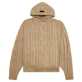 Cable Knit Hoodie Gold Heather