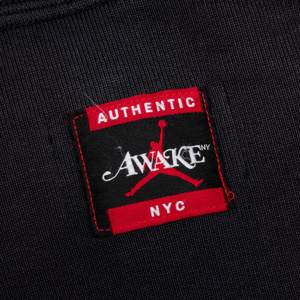 Awake NY x Jordan Fleece Hoodie Black Sail University Red