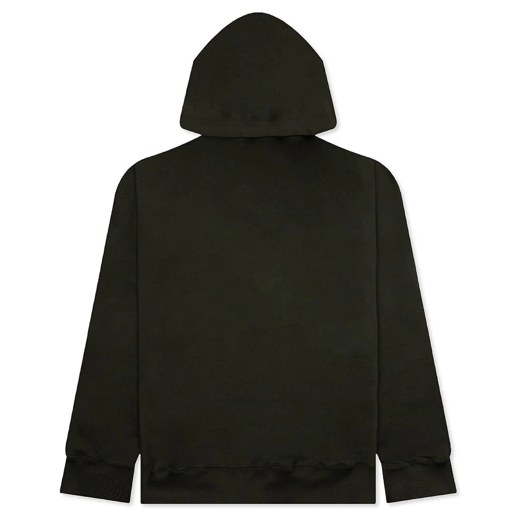 Logo Knit Hoodie Olive