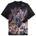 Represent x Iron Maiden Steed T Shirt Stained Black
