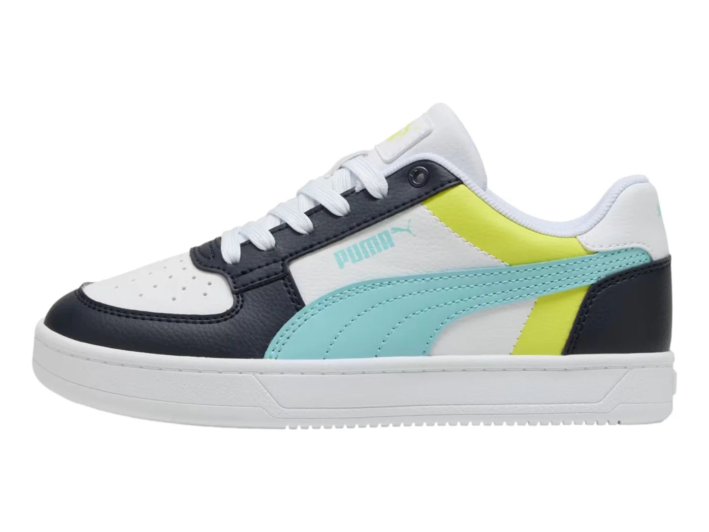 Tenis PUMA Caven 20 Block Blanco y Azul para Niño